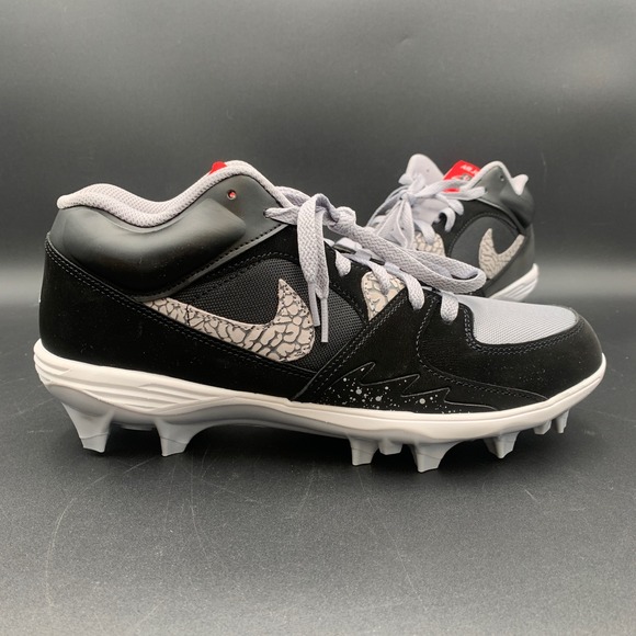 Jordan Other - Nike Air Jordan Stadium 90 Baseball Cleats Black Grey Elephant HQ0210-060 10.5